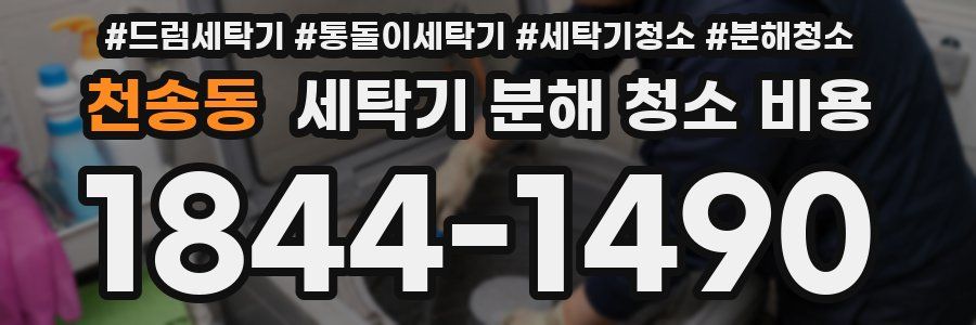 천송동 세탁기 분해 청소 비용