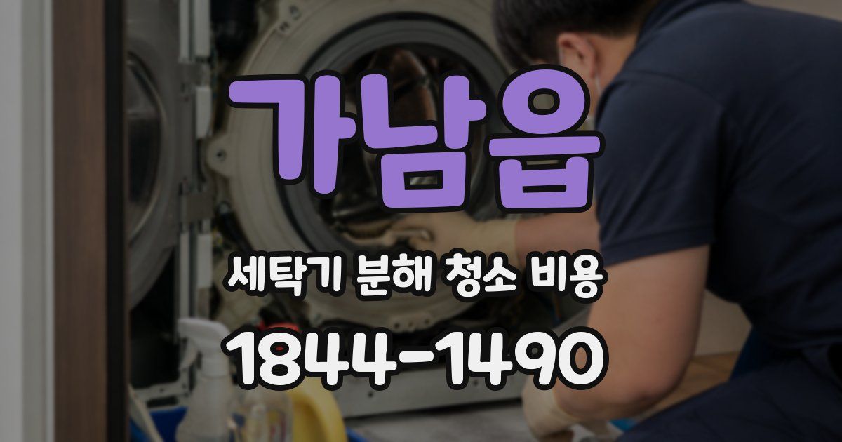 가남읍 세탁기 분해 청소 비용