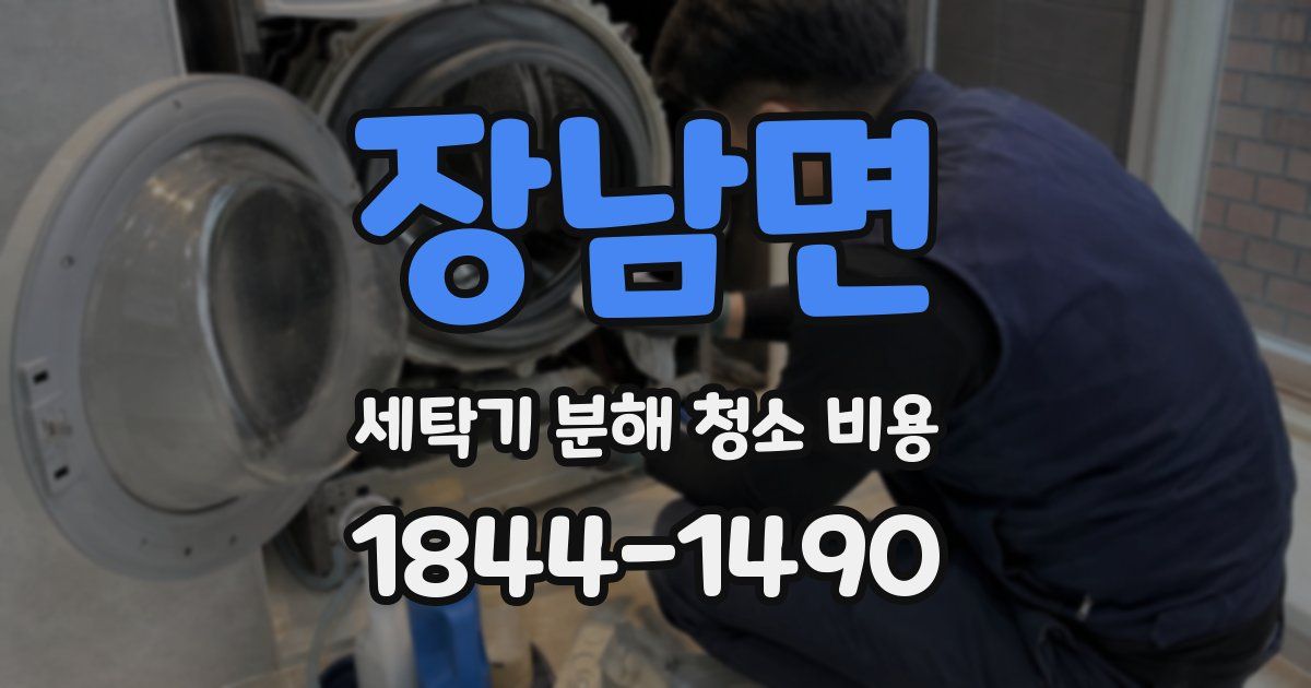 장남면 세탁기 분해 청소 비용