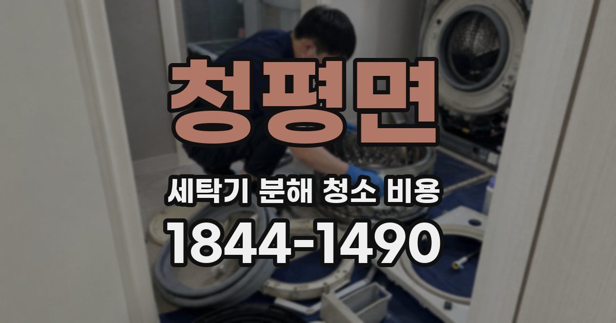청평면 세탁기 분해 청소 비용