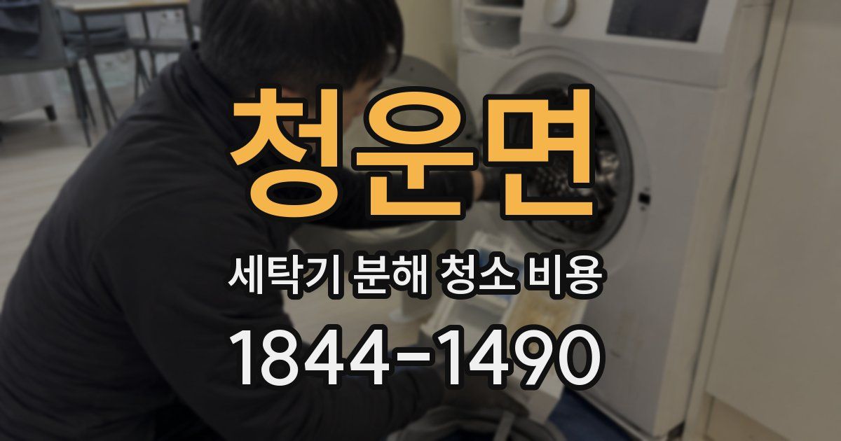 청운면 세탁기 분해 청소 비용