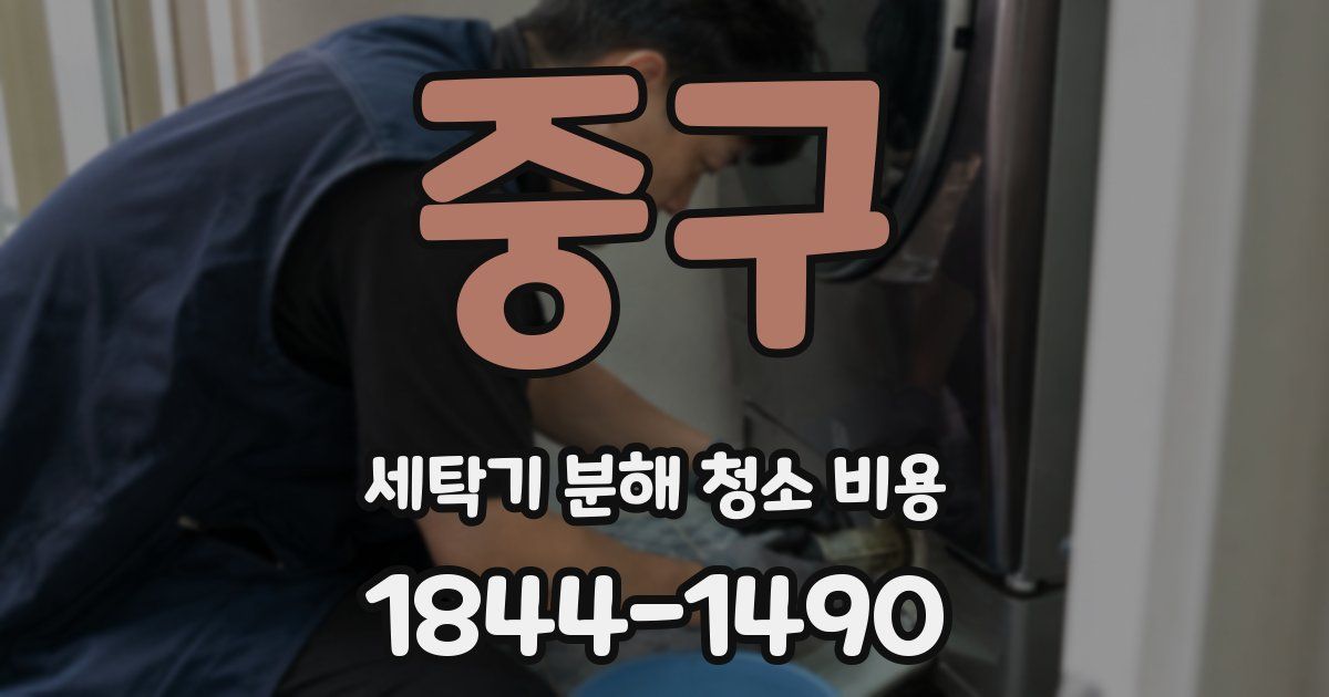 중구 세탁기 분해 청소 비용