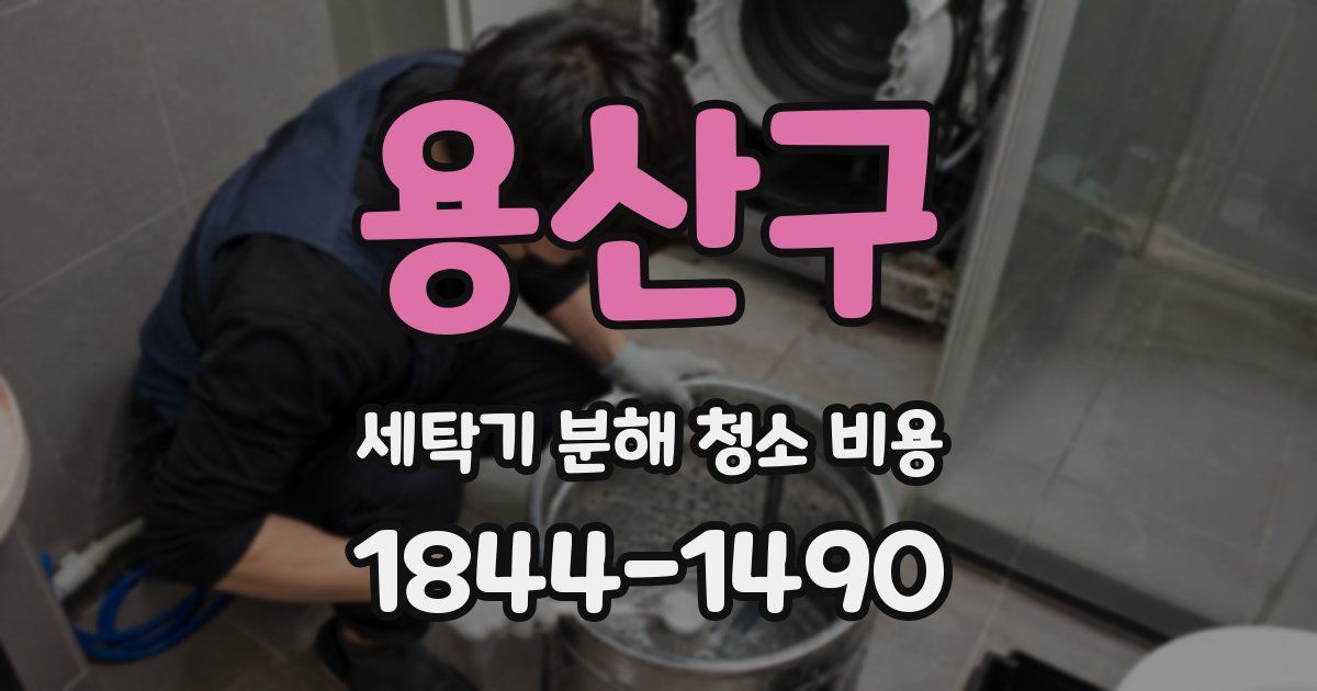 용산구 세탁기 분해 청소 비용