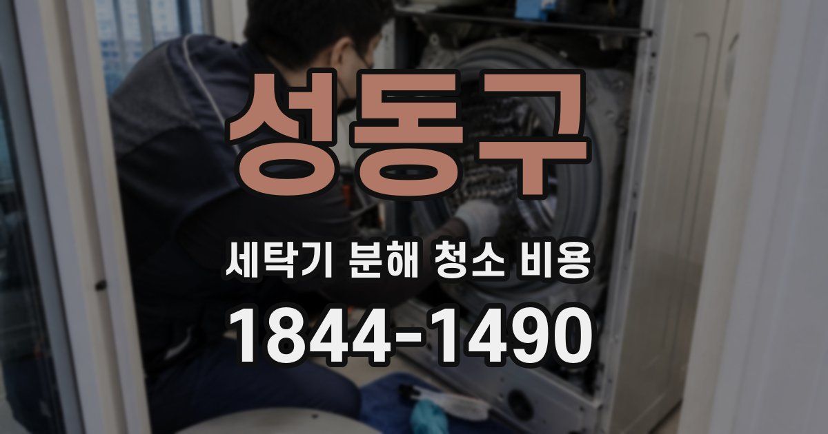 성동구 세탁기 분해 청소 비용