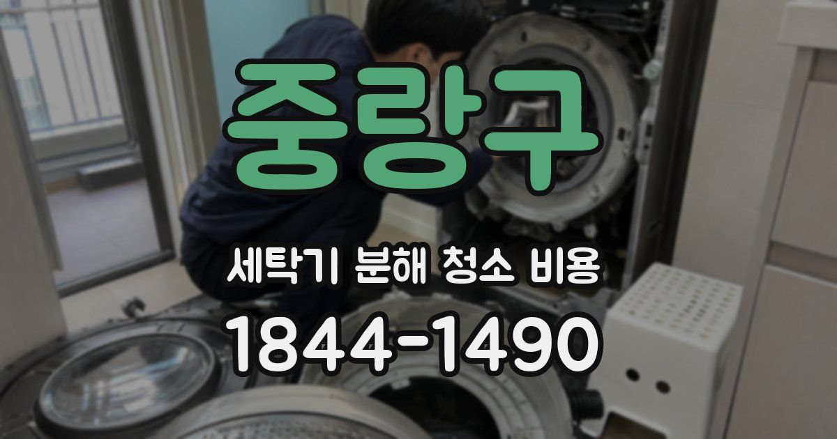 중랑구 세탁기 분해 청소 비용