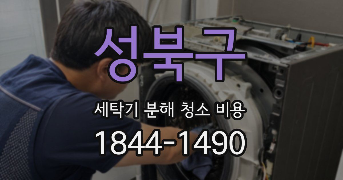 성북구 세탁기 분해 청소 비용