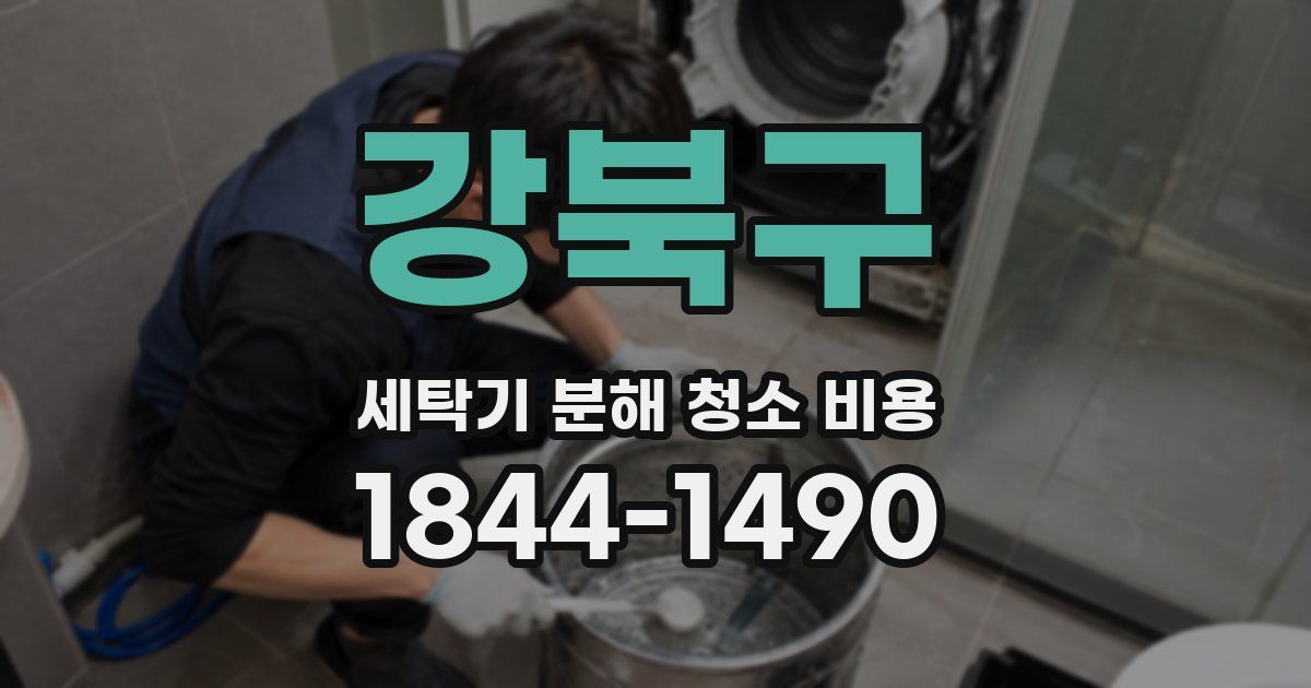 강북구 세탁기 분해 청소 비용