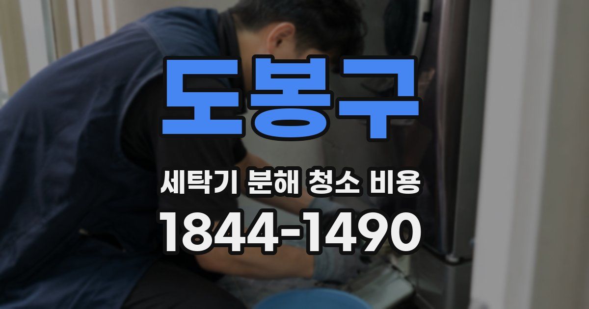 도봉구 세탁기 분해 청소 비용
