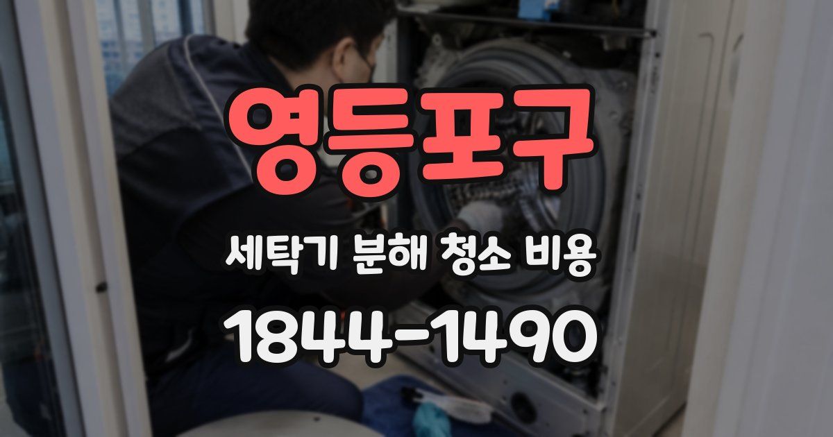 영등포구 세탁기 분해 청소 비용