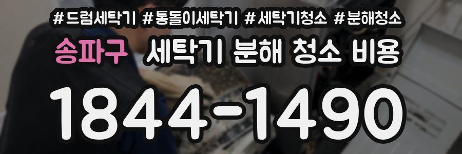 송파구 세탁기 분해 청소 비용