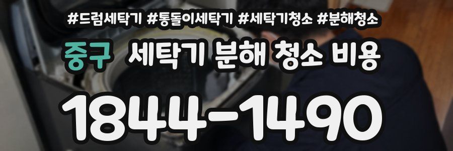 중구 세탁기 분해 청소 비용