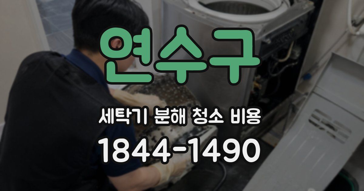 연수구 세탁기 분해 청소 비용