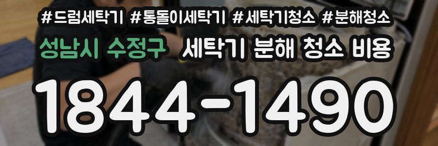 성남시 수정구 세탁기 분해 청소 비용