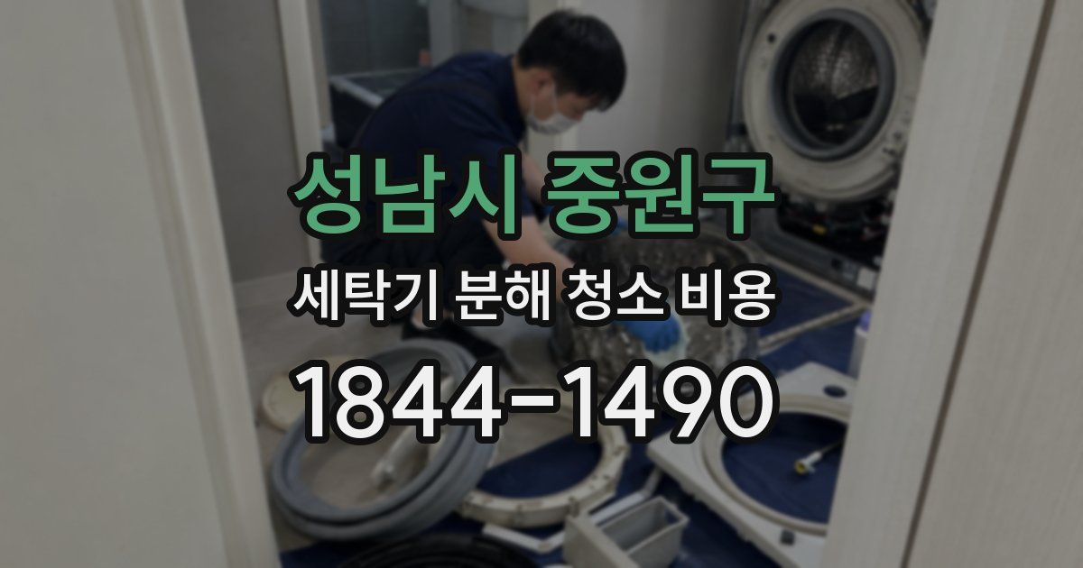 성남시 중원구 세탁기 분해 청소 비용
