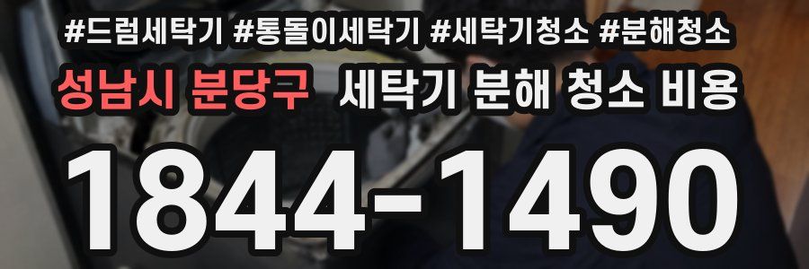 성남시 분당구 세탁기 분해 청소 비용