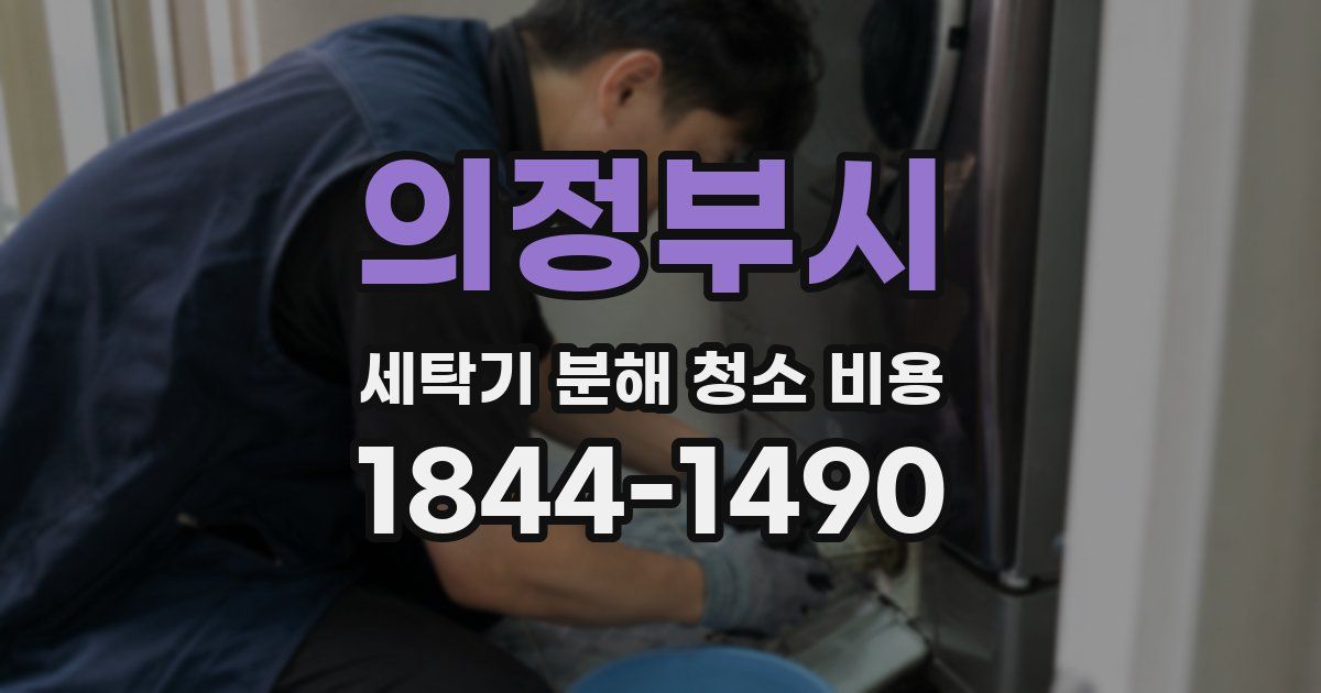 의정부시 세탁기 분해 청소 비용