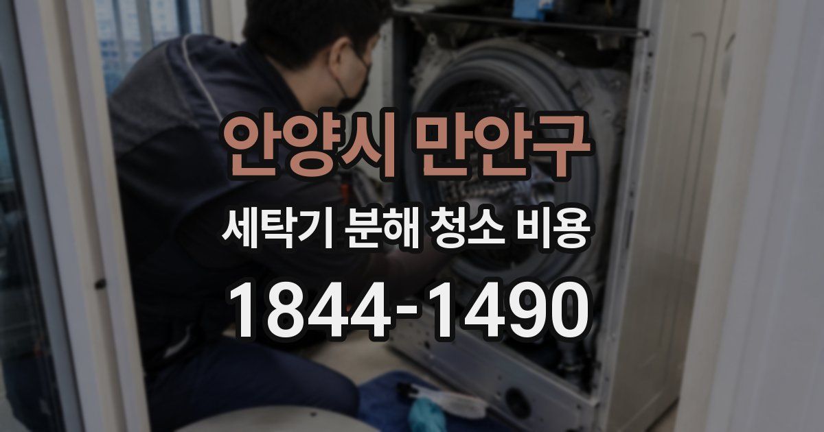 안양시 만안구 세탁기 분해 청소 비용