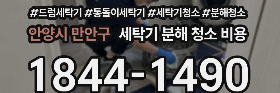 안양시 만안구 세탁기 분해 청소 비용