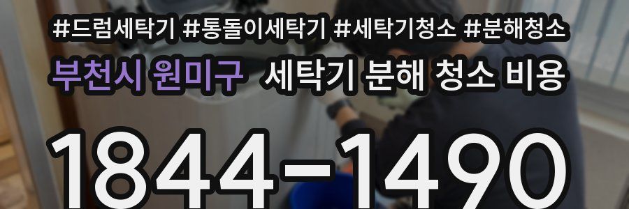 부천시 원미구 세탁기 분해 청소 비용