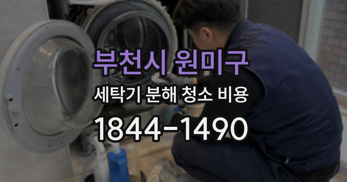 부천시 원미구 세탁기 분해 청소 비용