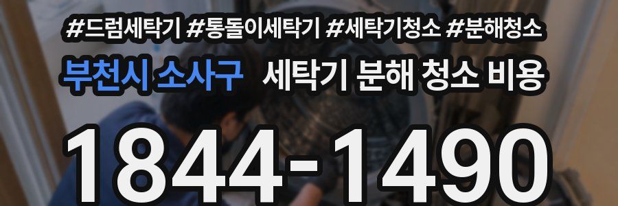 부천시 소사구 세탁기 분해 청소 비용