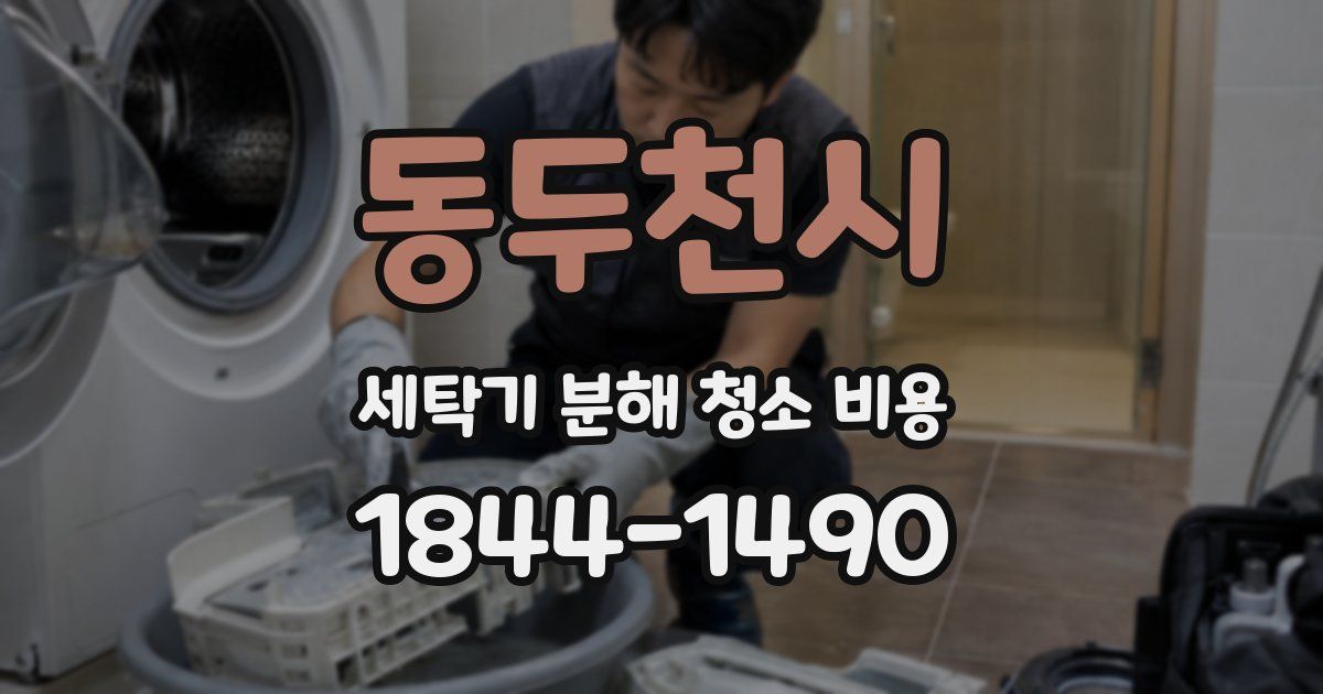 동두천시 세탁기 분해 청소 비용