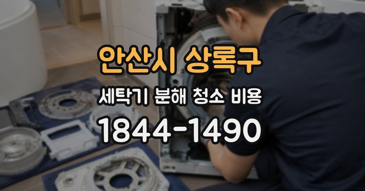안산시 상록구 세탁기 분해 청소 비용