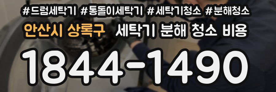 안산시 상록구 세탁기 분해 청소 비용