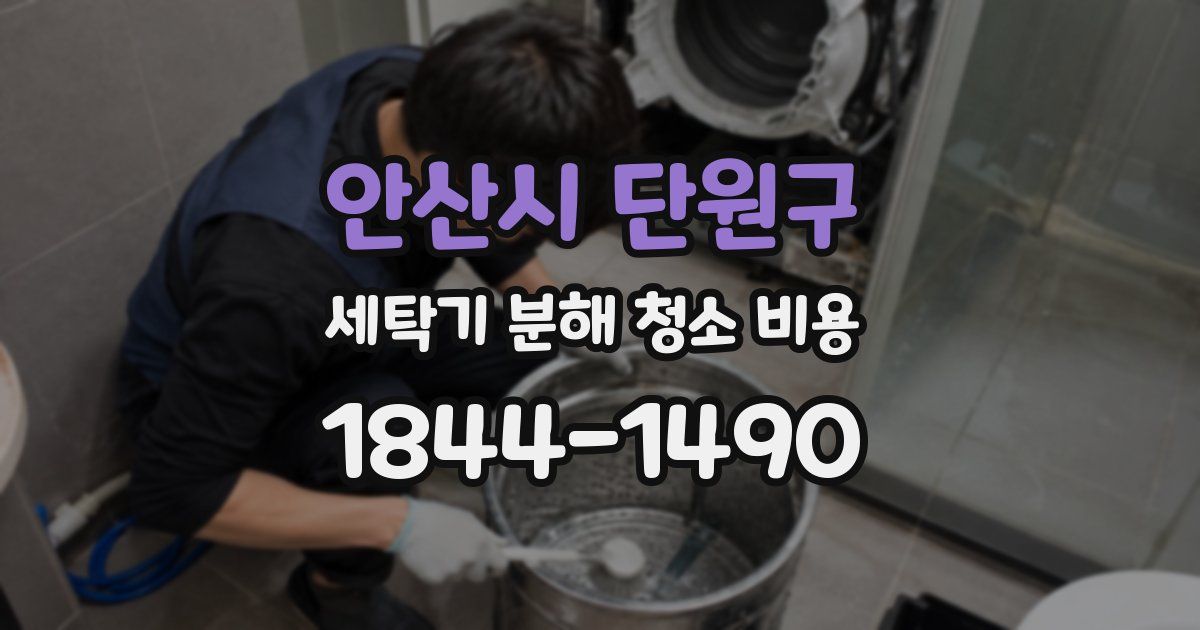 안산시 단원구 세탁기 분해 청소 비용