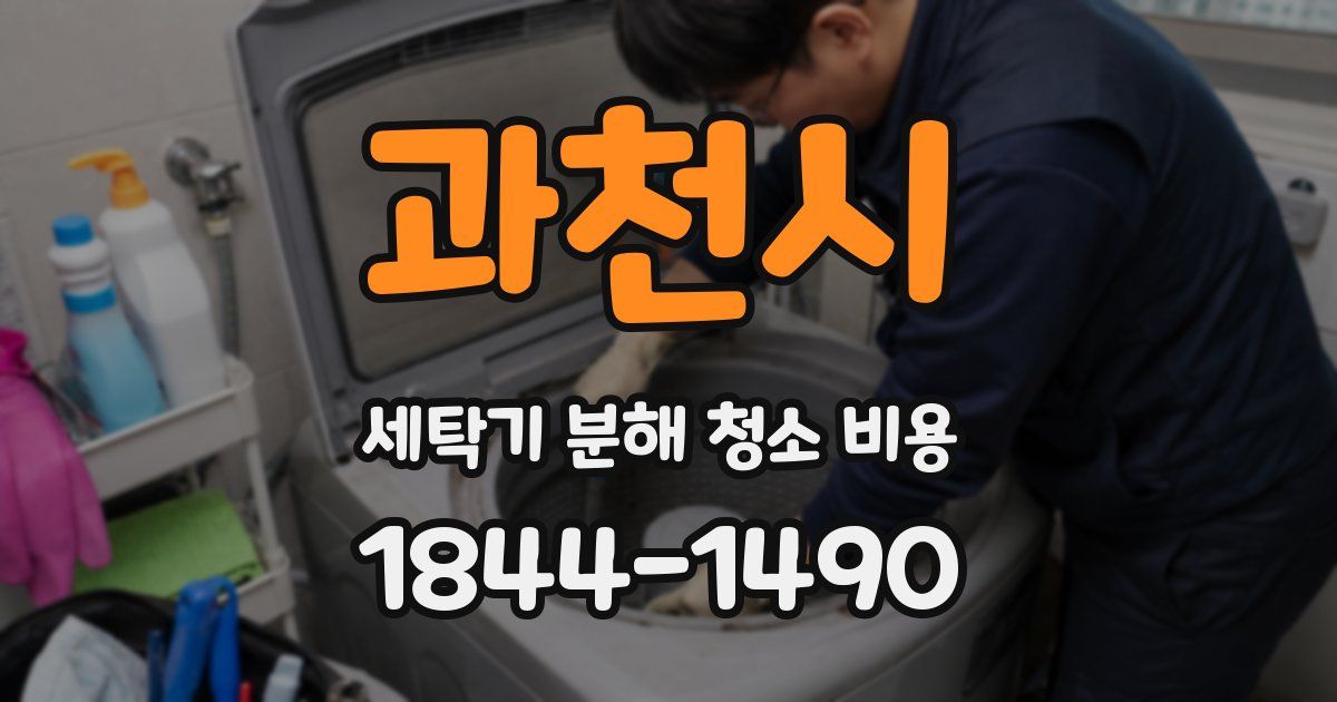 과천시 세탁기 분해 청소 비용