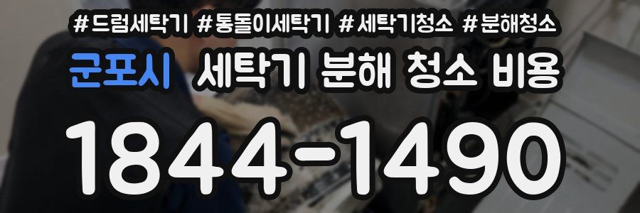군포시 세탁기 분해 청소 비용