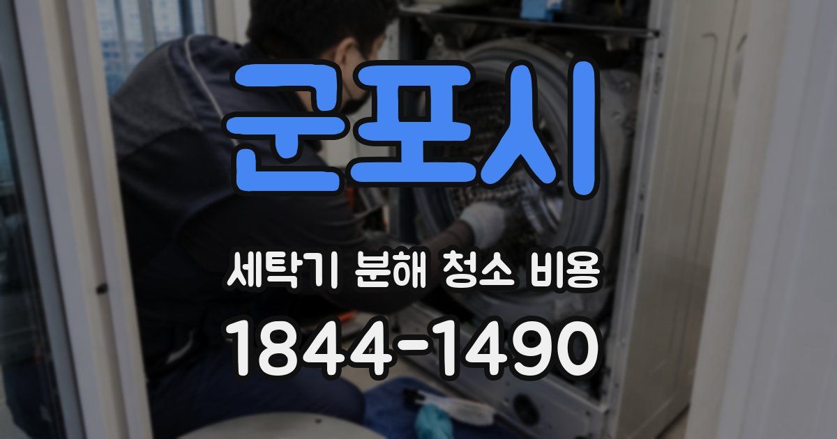 군포시 세탁기 분해 청소 비용