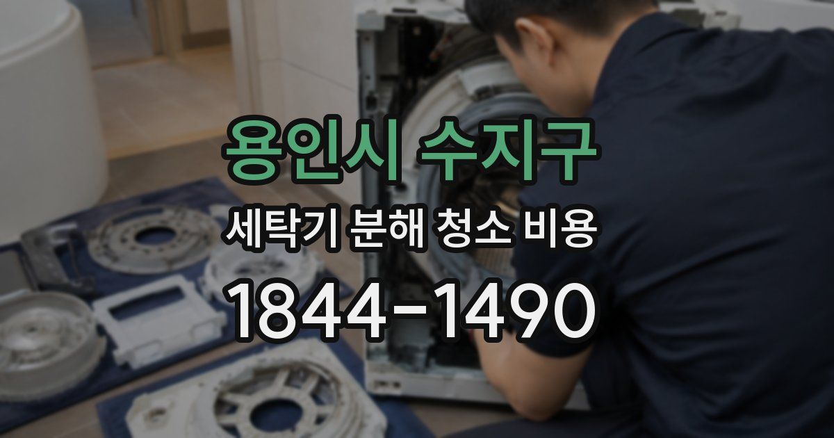 용인시 수지구 세탁기 분해 청소 비용