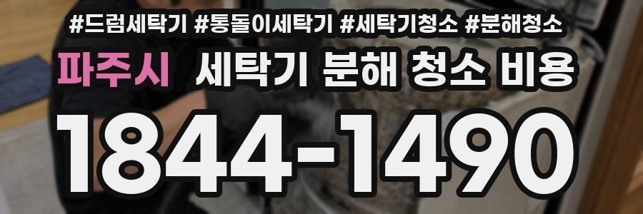 파주시 세탁기 분해 청소 비용