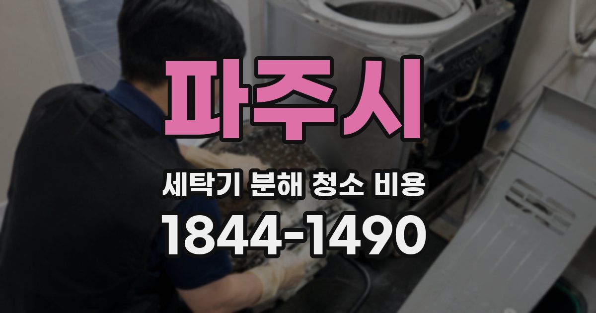 파주시 세탁기 분해 청소 비용