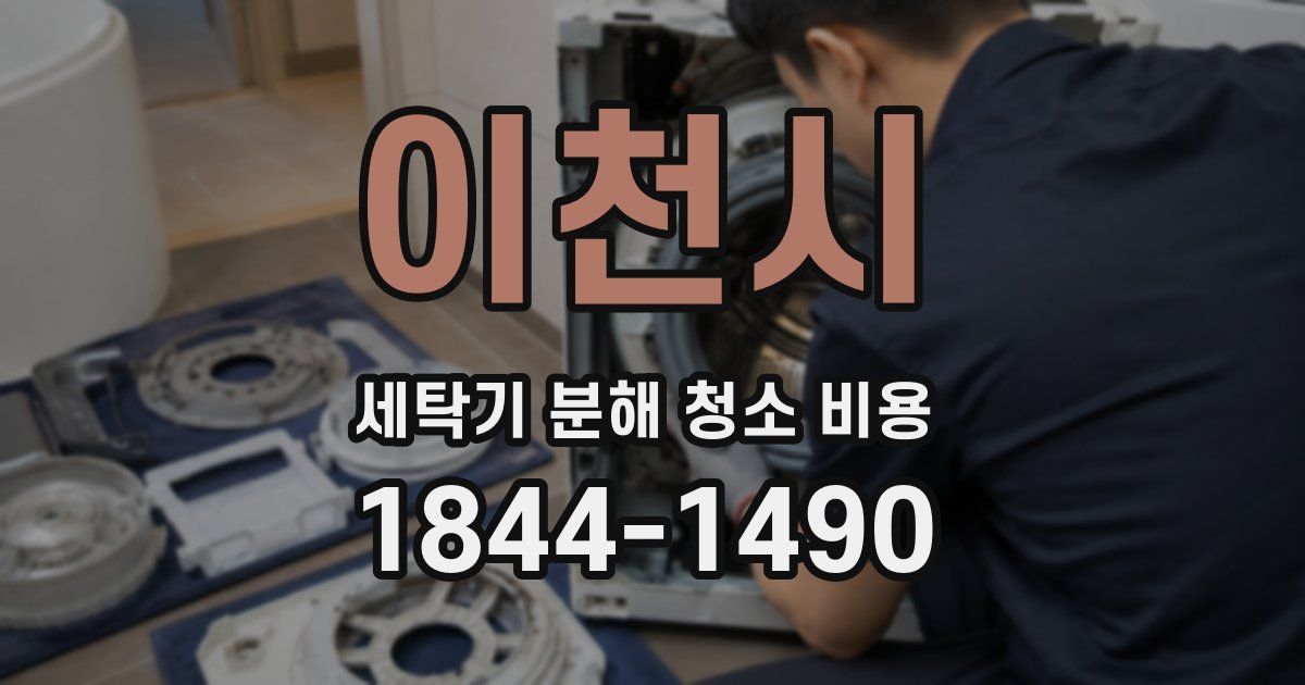 이천시 세탁기 분해 청소 비용