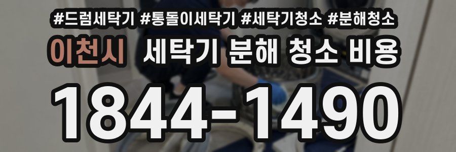 이천시 세탁기 분해 청소 비용
