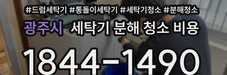 광주시 세탁기 분해 청소 비용