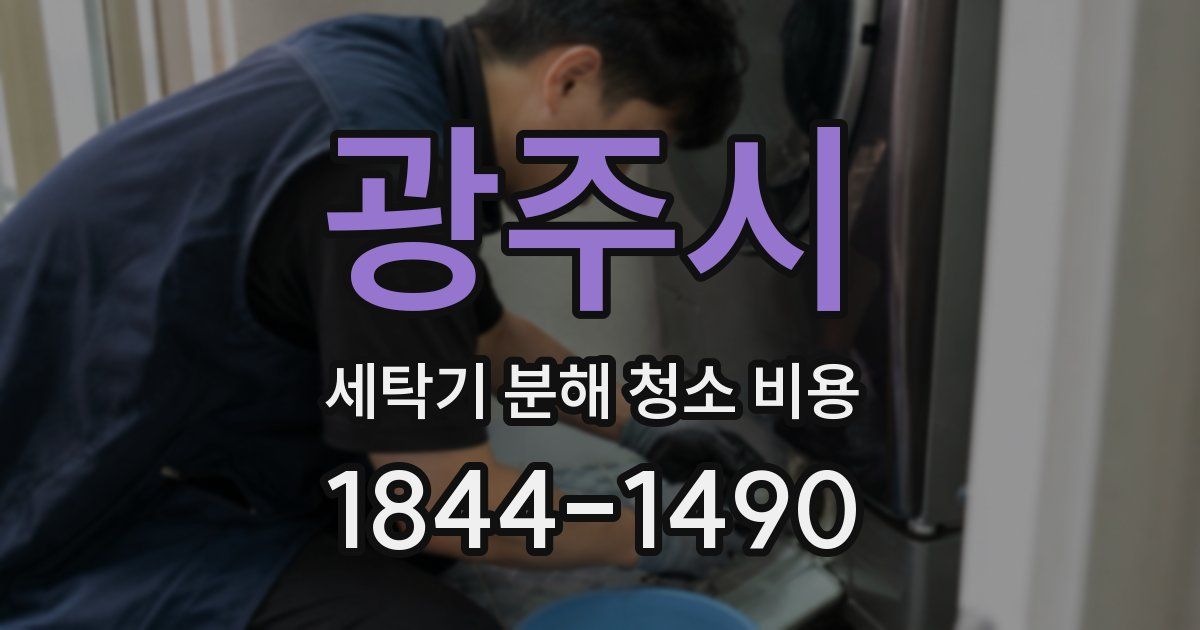 광주시 세탁기 분해 청소 비용