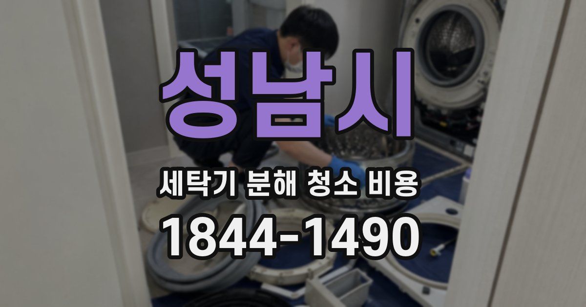 성남시 세탁기 분해 청소 비용