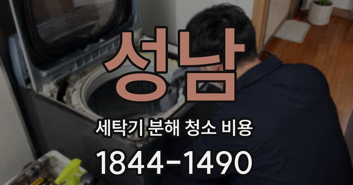 성남 세탁기 분해 청소 비용