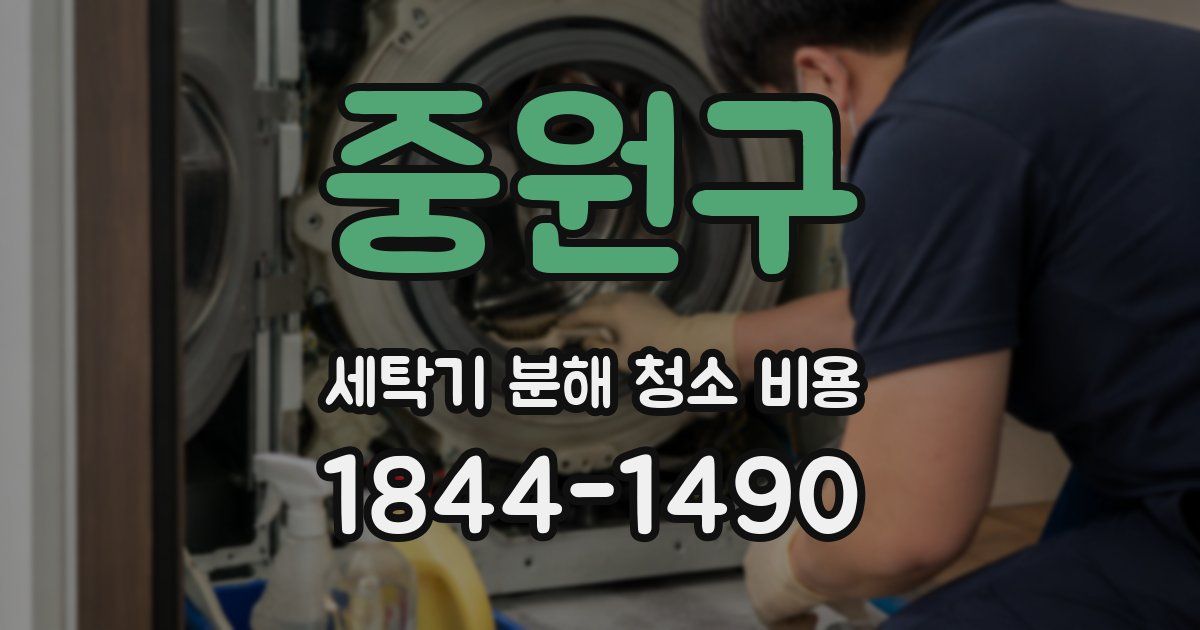 중원구 세탁기 분해 청소 비용