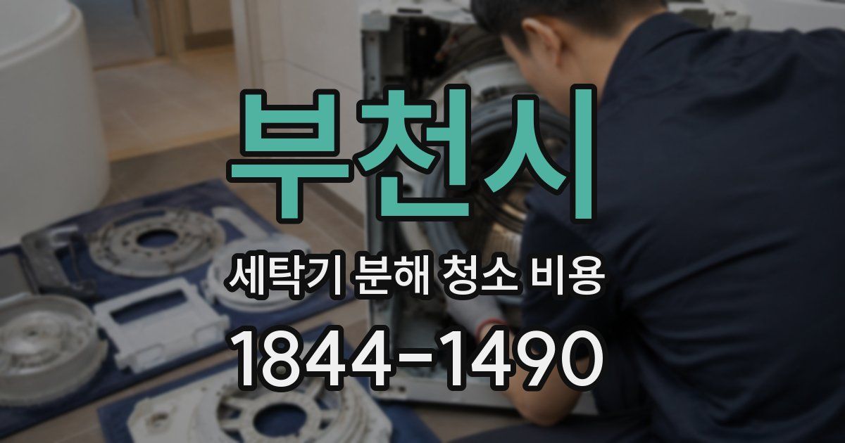 부천시 세탁기 분해 청소 비용