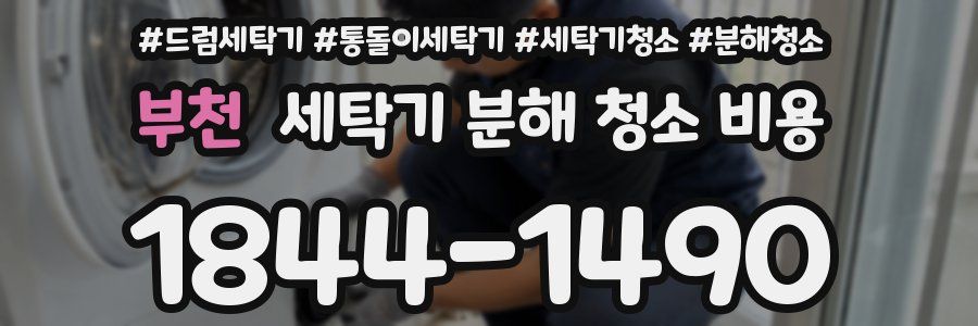 부천 세탁기 분해 청소 비용