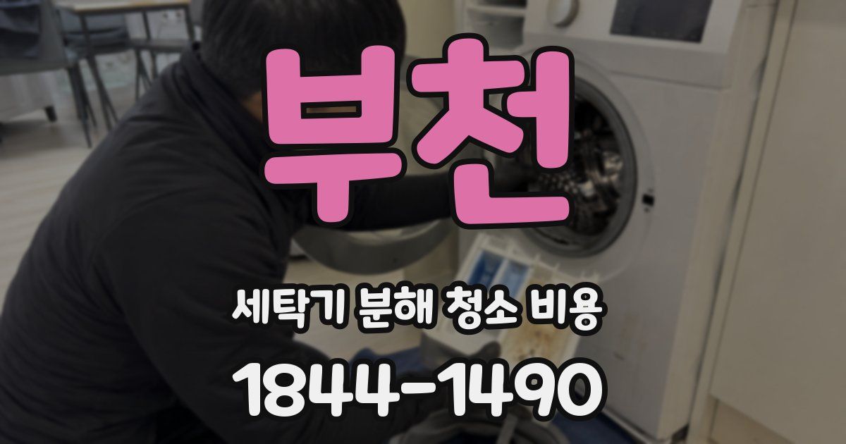 부천 세탁기 분해 청소 비용