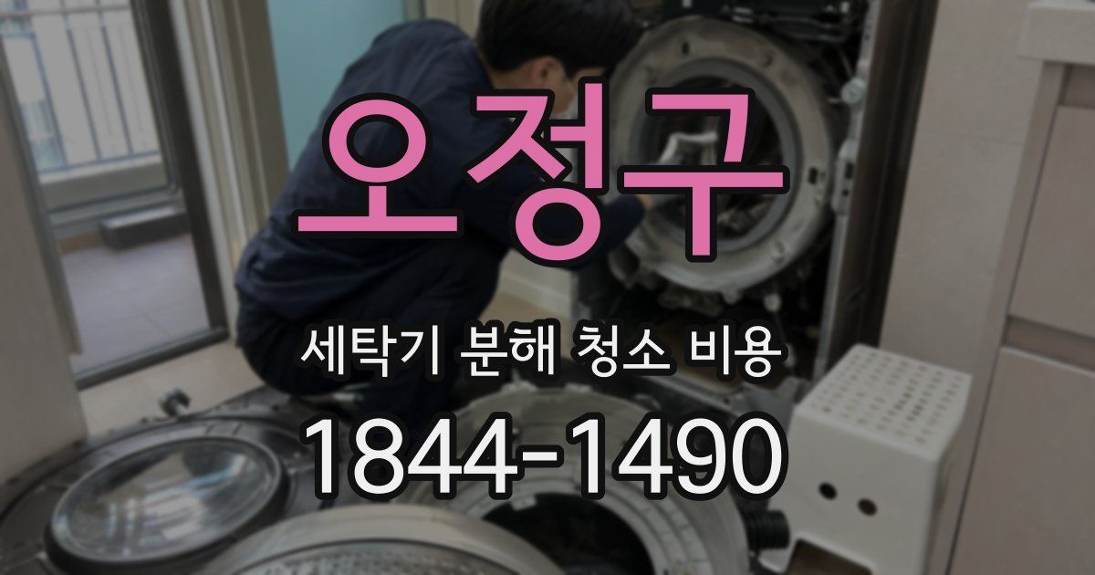 오정구 세탁기 분해 청소 비용