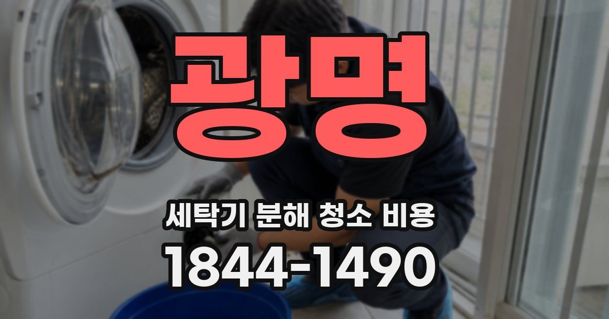 광명 세탁기 분해 청소 비용