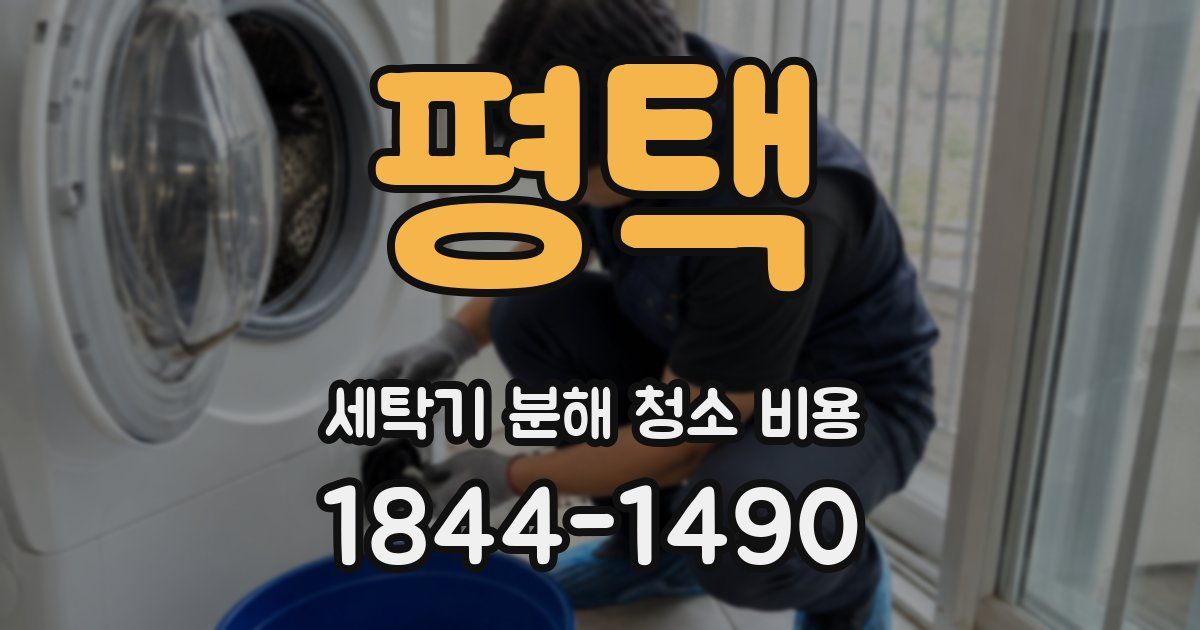 평택 세탁기 분해 청소 비용