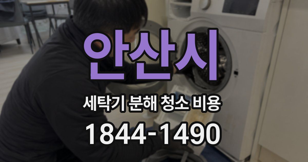 안산시 세탁기 분해 청소 비용