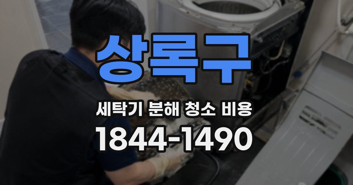 상록구 세탁기 분해 청소 비용